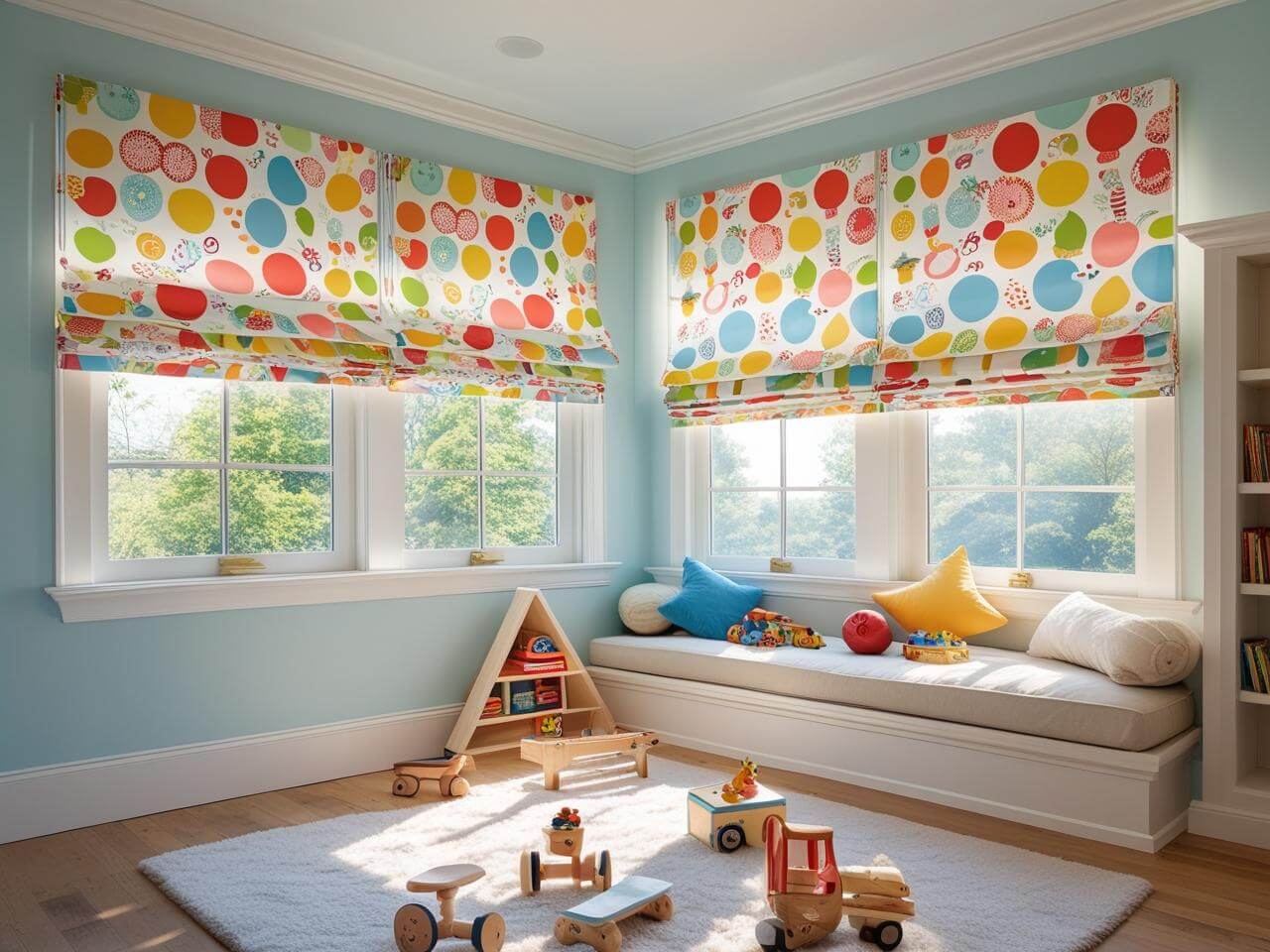Kids room with playful blinds